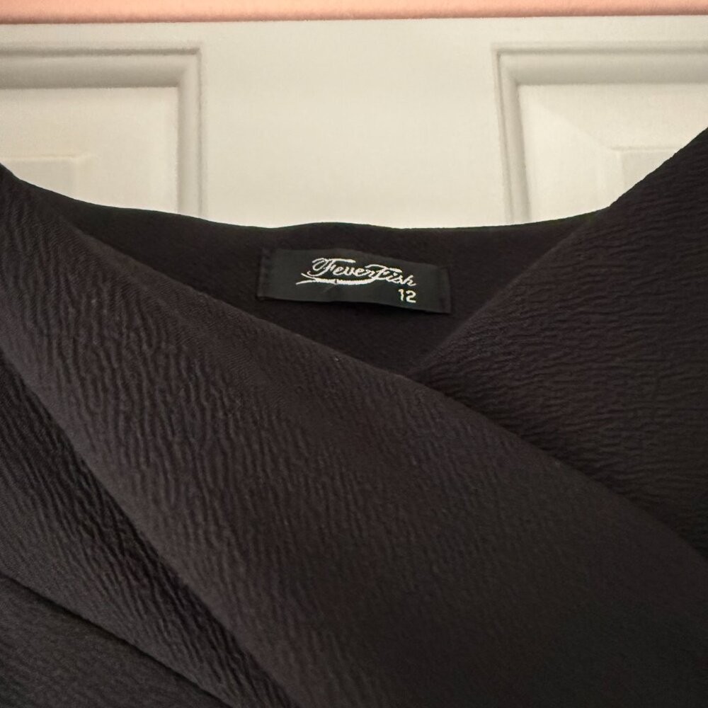NWT SilkFred-Exclusive Bardot Off Shoulder Dress-Black UK 12, USA 8 - Picture 7 of 10
